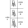 Black Step Ladder with Handrail A1A1A10-184Model Slim Folding OEM