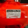 AIGURU axial fan nameplate showing model CTF2‑2 industrial ventilation fan specifications