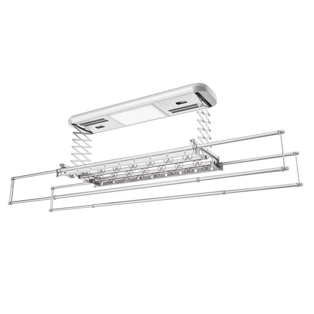 Ceiling‑Mounted Electric Clothes Drying System with LED Lighting Aiguru Electric Clothes Drying System for Singapore HDB and Condos