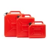 3-Piece Portable Red Plastic Jerry Can Set - 5L, 10L, 20L Fuel Storage