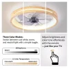 smart ceiling fan with LED light remote and app control dimmable colour temperature