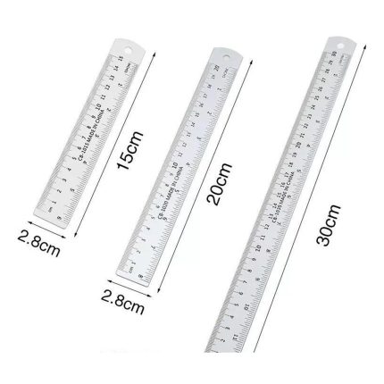 Aluminum Alloy Ruler Set 15cm 20cm 30cm Precision Scale