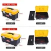 portable plastic tool box with handle and removable tray