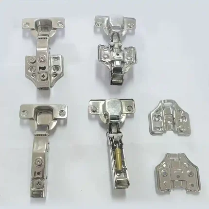 concealed hinge components for cabinet door installation