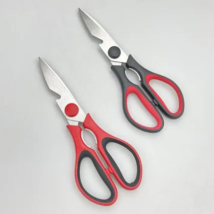 multi purpose industrial scissors with serrated blade edge