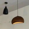 textured dome industrial pendant light suspended ceiling installation